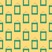 Empty frames,seamless pattern on yellow background. vector