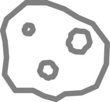 Space asteroid, illustration, vector, on a white background. vector