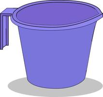 Plastic mug, illustration, vector on white background