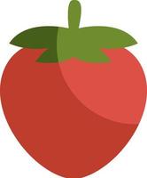 Red tomato, illustration, vector on a white background.