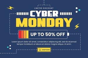 Cyber Monday background design template vector