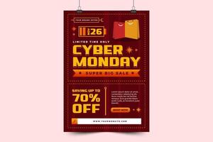 Cyber Monday flyer or poster design template vector