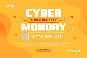 Cyber Monday background design template vector