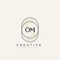 OM Initial Letter Flower Logo Template Vector premium vector art