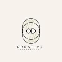 OD Initial Letter Flower Logo Template Vector premium vector art