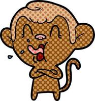 Cartoon doodle cute monkey vector