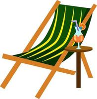 cartoon beach chair vector