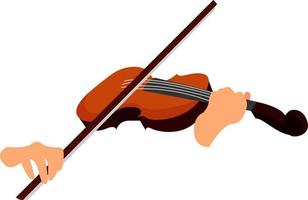 Violinist, illustration, vector on white background.