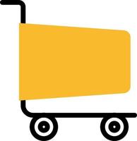 Supermarket trolley, illustration, vector on a white background.