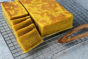 Lapis Legit, Spekuk, Spekkoek, is a delicious Indonesian cake, consists of many layers. photo