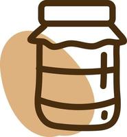 Autumn jam jar, illustration, vector, on a white background. vector