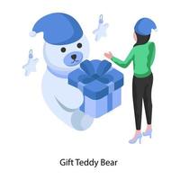 Gift Teddy Bear vector