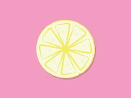 Lemon, illustration, vector on white background.