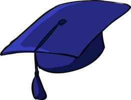 Graduation cap, illustration, vector on white background.