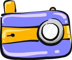 Purple toy camera,illustration,vector on white background vector