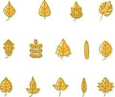 Autumn leaves, illustration, on a white background. vector