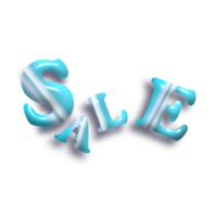 3d rendering Word Sale  isolated on  Transparent background png