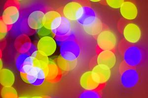 Abstract circular bokeh background of Christmas light photo