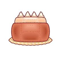 cake with cream icon vector