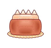 cake with cream icon vector