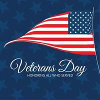 veterans day honoring all who served vector