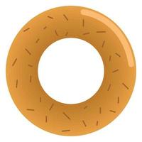 icono de donut de desayuno vector