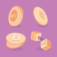 icons, non fungible tokens vector