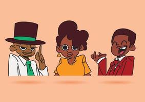 character for black history month with flat design style vector