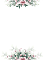 rosa aquarellblumenrahmen png