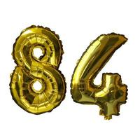 11 Golden number helium balloons isolated background. Realistic foil and latex balloons. design elements for party, event, birthday, anniversary and wedding. photo