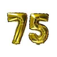 11 Golden number helium balloons isolated background. Realistic foil and latex balloons. design elements for party, event, birthday, anniversary and wedding. photo