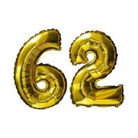 11 Golden number helium balloons isolated background. Realistic foil and latex balloons. design elements for party, event, birthday, anniversary and wedding. photo