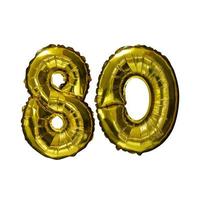 11 Golden number helium balloons isolated background. Realistic foil and latex balloons. design elements for party, event, birthday, anniversary and wedding. photo