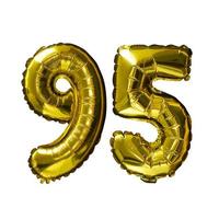 11 Golden number helium balloons isolated background. Realistic foil and latex balloons. design elements for party, event, birthday, anniversary and wedding. photo