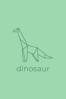 papiroflexia de dinosaurio. diseño de logotipo de dinosaurio de arte de línea abstracta. papiroflexia de animales arte lineal de animales. ilustración de esquema de tienda de mascotas. ilustración vectorial vector