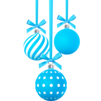 Christbaumschmuck. hängende blaue Weihnachtskugeln png