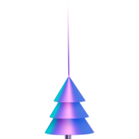 árbol de navidad brillante lila. decoración navideña png