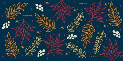 lindo diseño de patrón de tela con elementos de flores y hojas.fondo abstracto. ilustraciones para ropa, bolsos, pañuelos, calcetines, pantalones vector