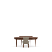 Isometric Table set front 3D render png