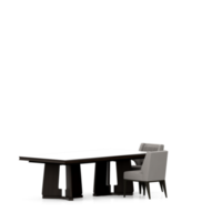 conjunto de mesa isométrica render 3d frontal png