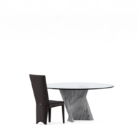 Isometric Table set front 3D render png