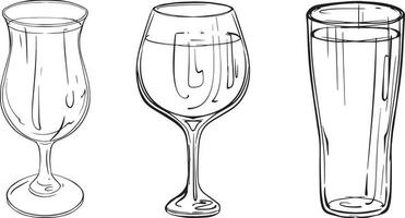 Set of glasses vector simple pattern