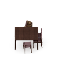 renderização 3d de perspectiva de conjunto de mesa isométrica png