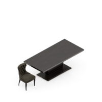 conjunto de mesa isométrica perspectiva 3d render png