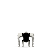 conjunto de mesa isométrica render 3d frontal png