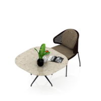 Isometric Table set Perspective 3D render png