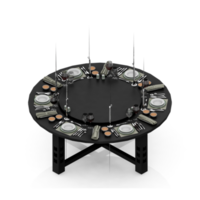 Isometric Table set Perspective 3D render png