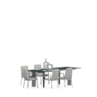 Isometric Table set front 3D render png