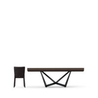 conjunto de mesa isométrica render 3d frontal png