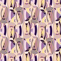 Hand drawn abstract vintage ornament. Creative mosaic of lines seamless pattern in dodle style. vector